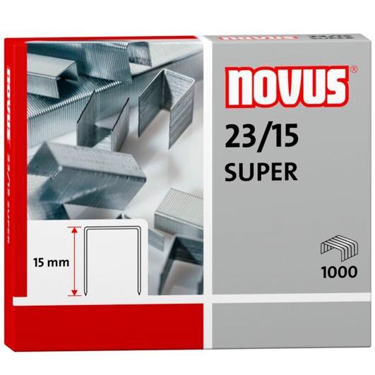 NOVUS GRAPAS SUPER 23/15 PARA GRAPADORAS DE GRUESOS -CAJA 1000-